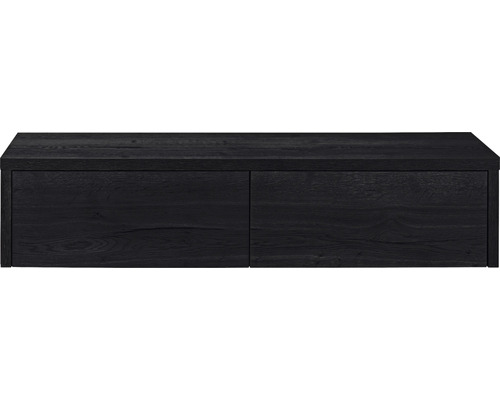 Waschtischunterschrank Sanox Bloxx Frontfarbe black oak BxHxT 160 x 35 x 45 cm