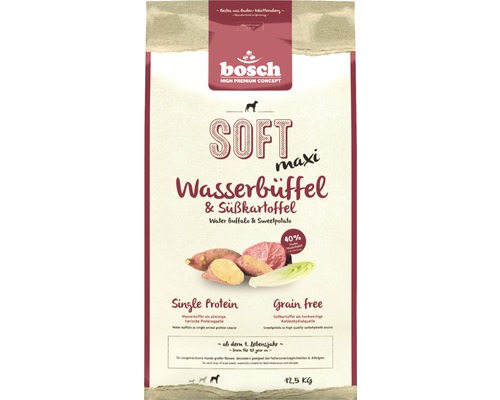 Hundefutter trocken bosch Soft maxi Wasserbüffel & Süßkartoffel 12,5 kg