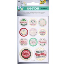 Packung mit 44 runden Weihnachtsaufklebern