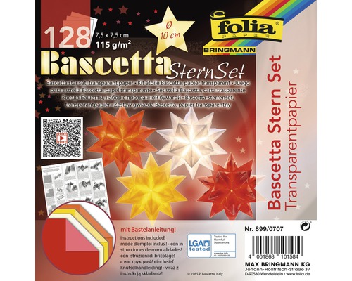 Bascetta-Stern Set, Transparentpapier
