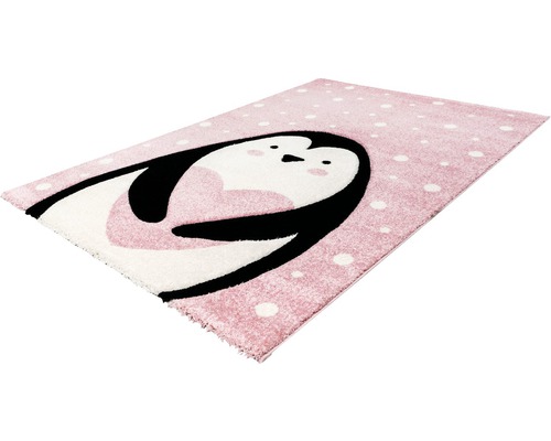 Teppich mit Pinguin Motiv und Punktmuster