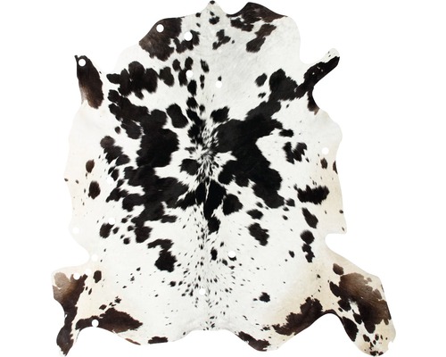 Kuhfell Glam 210 schwarz weiß 200x260 cm (Echtleder)