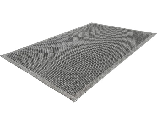 Grauer Teppich mit rechteckigem Design