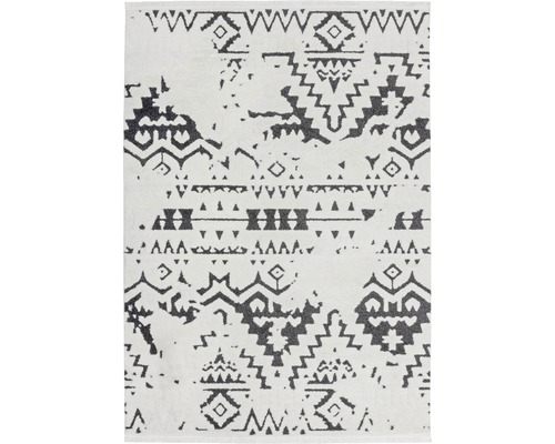 Teppich Agadir weiß schwarz 80x150 cm