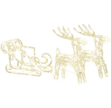 Schlitten mit Rentier-Dekoration