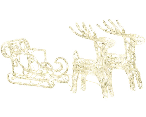 Schlitten mit Rentier-Dekoration