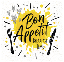 Glasbild Bon Appetit 30x30 cm