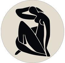 Illustration einer sitzenden Frau