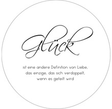 Glasbild rund Glück Ø 50 cm