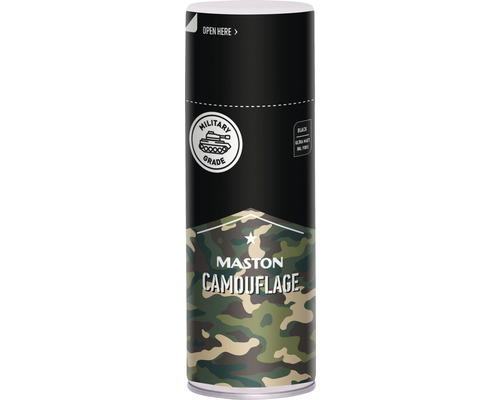 Sprühlack Maston Camouflage Black RAL 9005 tiefschwarz 400 ml