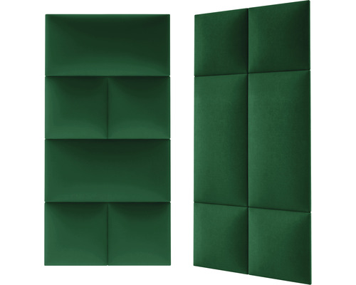 Zwei grüne Akustikplatten zur Wandgestaltung