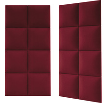 Wandkissen Matt Velvet dunkelrot Samt-Optik 30 x 30 cm
