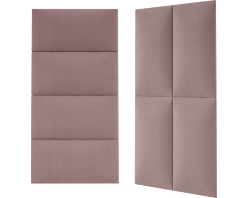 Zwei gepolsterte Wandpaneele zur Schallabsorption