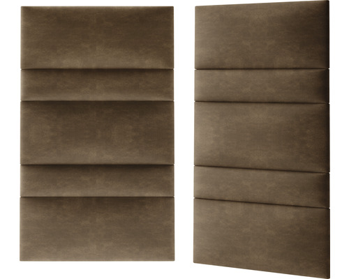 Zwei gepolsterte Wandpaneele mit rechteckigen Elementen zur Wandgestaltung