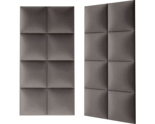 Zwei Schallschutzplatten mit quadratischem Muster