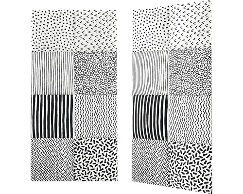 Vorhang mit verschiedenen Mustern