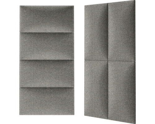 Zwei graue Akustikpaneele für die Wandmontage