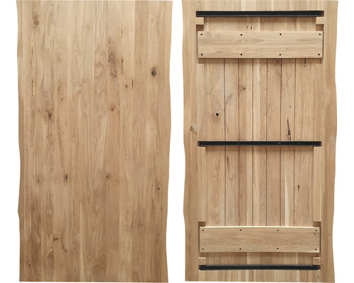 Tischplatte Eiche geölt Naturkante 2400x1000x40 mm Tischplatte Eiche geölt Naturkante 2400x1000x40 mm