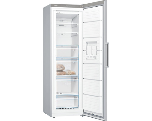 Offener Gefrierschrank mit Schubladen