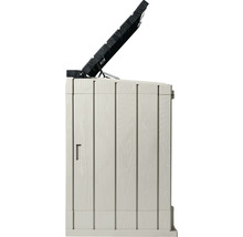 Mülltonnenbox Stora Way Plus XL inkl. Gasdruckfedern 145 x 85 x 124,5 cm Holzoptik taupe-anthrazit