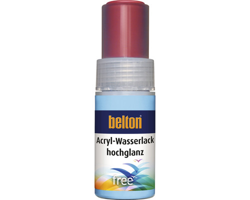 belton free Lackstift hochglänzend RAL 3000 feuerrot 9 ml Belton Acryl Wasserlack Hochglanz Lackflasche