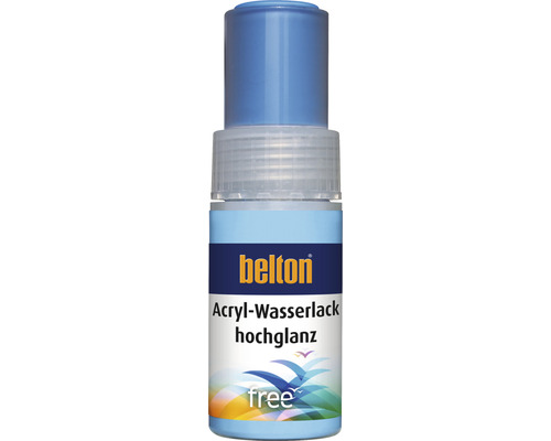 belton free Lackstift hochglänzend RAL 5015 himmelblau 9 ml Belton Acryl Wasserlack hochglänzend