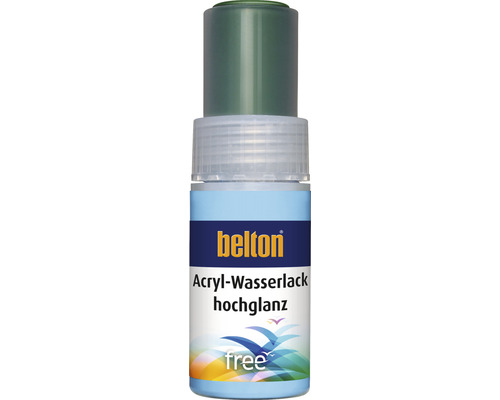 belton free Lackstift hochglänzend RAL 6002 laubgrün 9 ml Belton Acryl Wasserlack Hochglanz Flasche
