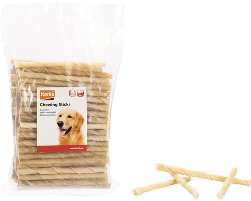 Hundesnack KARLIE Kausticks 13 cm 100 Stück Kauartikel Karlie Logo Hundekaustreifen in Verpackung und lose