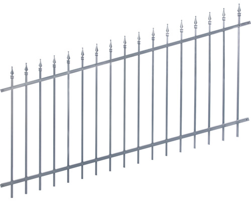 Zaun-Set ALBERTS Chaussee verstellbar zum Aufschrauben 6 x 1 m anthrazit