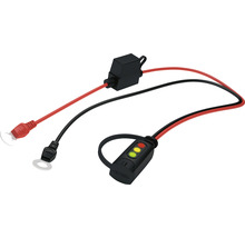 Batterieladekabel mit Sicherung und LED-Anzeige