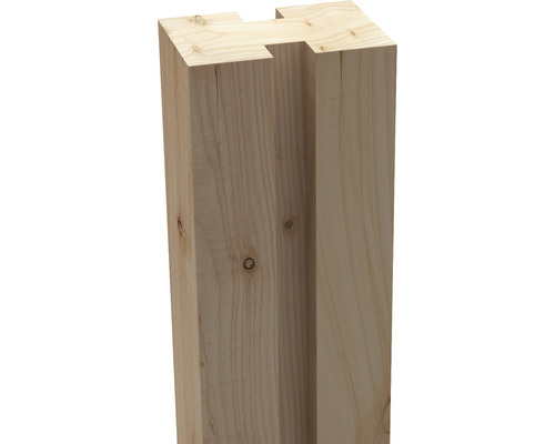 Pfosten Osmo für Schallschutzzaun Forsdal 10 x 14 x 300 cm zum Einbetonieren lärche Holzbalken mit Nut und Feder