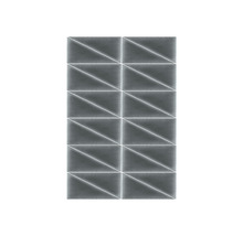 Wandkissen Set Riviera Dreieck grau Samt-Optik 30 x 15 cm links 2 Stk