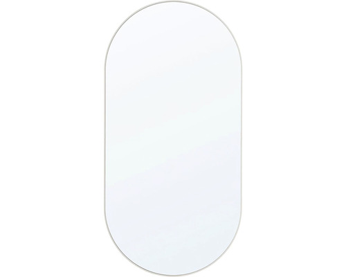 Spiegel Oval 50 x 100 cm weiß