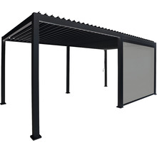 Pergola mit Lamellendach und Seitenteil