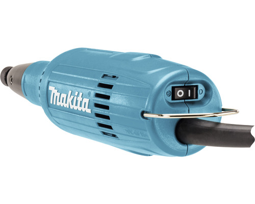Makita Logo am Gehäuse eines Geradschleifers