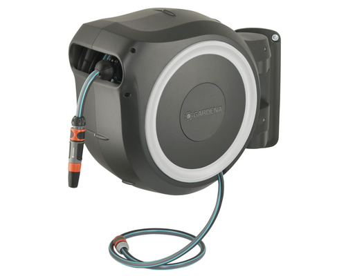 Gardena Wand-Schlauchbox mit Gartenschlauch und Anschlusszubehör