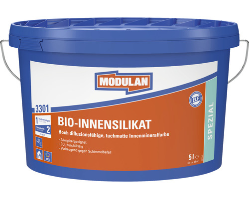 MODULAN 3301 BIO-Innensilikat Silikatfarbe Mineralfarbe innen weiß 5 l