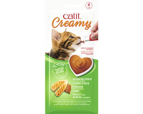 Katzensnack Catit Creamy Huhn & Lamm 4er-Pack