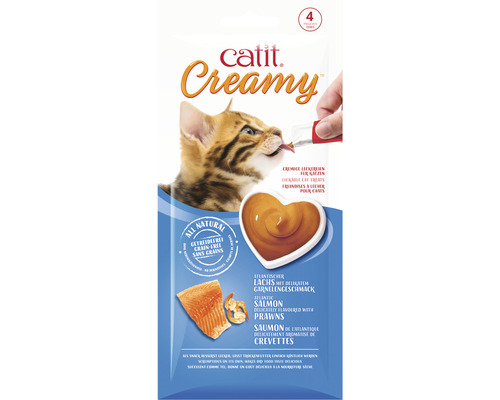 Katzensnack Catit Creamy Lachs & Garnelen 4er-Pack