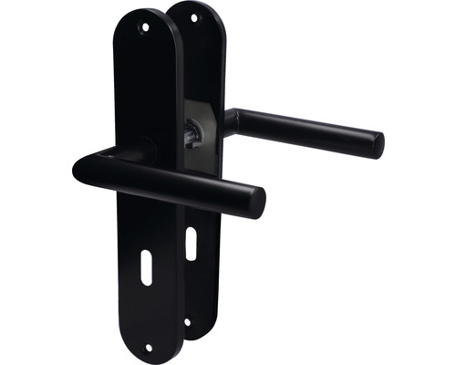 Schwarze Langschild-Garnitur für Innentüren