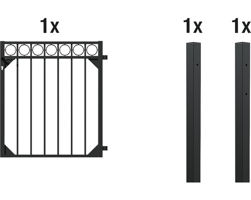 Einzeltor-Set ALBERTS Circle 96,5 x 100 cm anthrazit