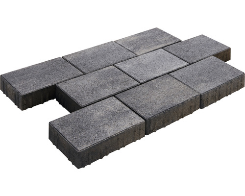 Handmuster zu FLAIRSTONE Rechteckpflaster Manhattan Diamant grau-anthrazit-melange Pflastersteine aus Beton, rechteckig, für den Außenbereich