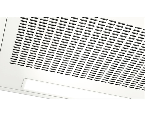 Detailansicht einer Deckenleuchte mit perforierter Oberfläche für eine gute Belüftung.