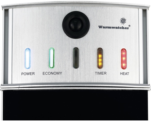 Nahaufnahme einer Warmwachser-Gerätefront mit Bedienelementen und Statusanzeigen