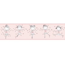 Illustration von fünf Ballerinen mit Herzen