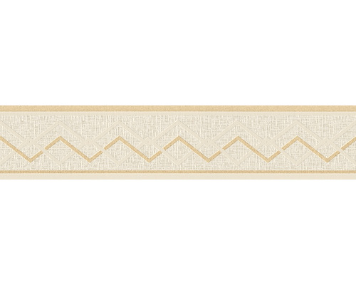 Bordüre selbstklebend 3844-16 Only Border Zick-zack beige creme Glitzer 5 m x 13 cm