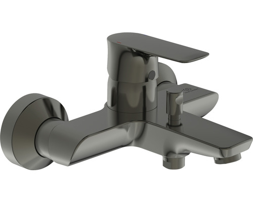 IMEX Badewannen-Duscharmatur Mit TURN CLEAN – Thermostat In Mattgrau/Champagner, Inkl. Brause & Halterung