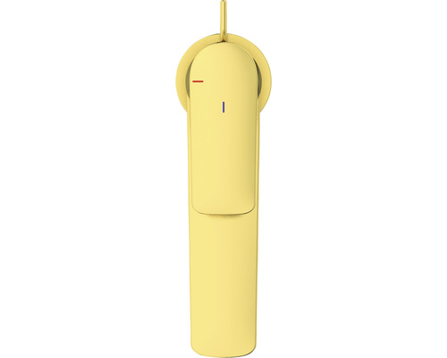 Waschtischarmatur mit Hebel zur Steuerung der Wassertemperatur und des Wasserdurchflusses