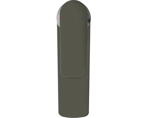 Wasserhahn für das Waschbecken mit Markierung für kaltes und warmes Wasser