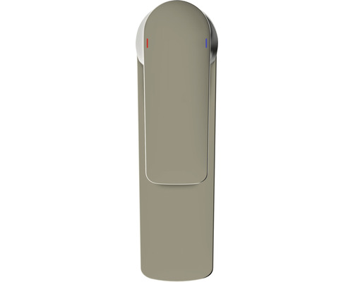 Armatur für das Badezimmer mit Markierungen für kaltes und warmes Wasser